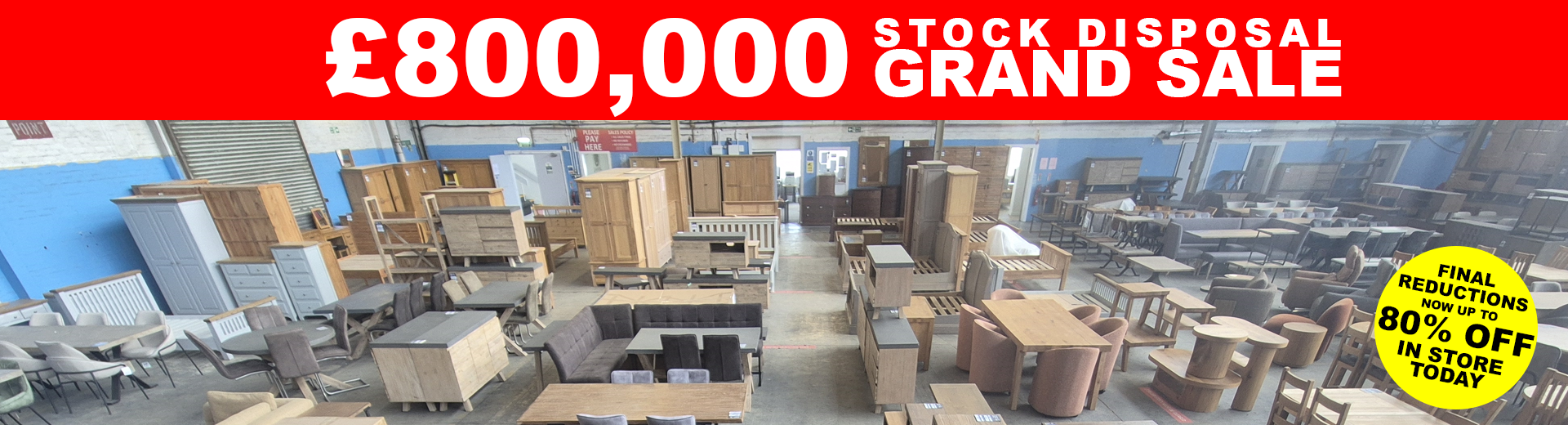 £800,000 STOCK DISPOSAL SALE